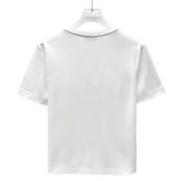 Fendi White Cotton Logo Pocket T-Shirt M Round Neck Short Sleeve Made In Italy 1 - Picture 2 of 8